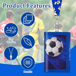 Set regalo natalizio <span class=keywords><strong>Serie</strong></span> calcio per adolescenti Portafoglio con cordino Set per tifo e festeggiamento a tema calcio - Product Image 4