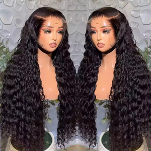 Peluca de Cabello Vietnamita Virgen con Frente de Encaje HD, Venta al por Mayor, 13x4, Sin Pegamento, Liso Natural, Color Natural, Pelucas con Frente de Encaje para Mujeres Negras - Product Image 1