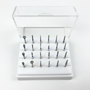 Full Medical <span class=keywords><strong>Diamond</strong></span> Bur Set 24 Cái/hộp Với Giá Đỡ Tự Động Màu Trắng <span class=keywords><strong>Diamond</strong></span> <span class=keywords><strong>Burs</strong></span> Nha Khoa - Product Image 2