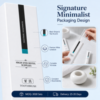 Kit de toilette jetable pour hôtel avec brosse à dents et pantoufles, sept pièces, vente en gros, modèle 132555, fabriqué dans la province du Guangdong