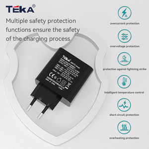 Cargador Rápido GaN PD de 65W, 2 Puertos USB C y USB A, Enchufe de Pared Ultracompacto Resistente al Fuego para MacBook Air, iPad Pro, S24, Alternativa a Anker - Product Image 2