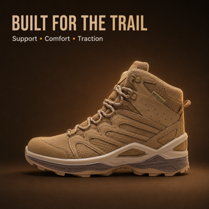 High Cut Outdoor Trekking <b>Boots</b> Men Waterproof Breathable Lining All Season Anti Slip Outdoor Adventure <b>Hiking</b> Footwear - Product Image 1