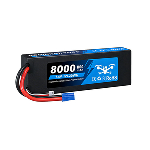 Langlebige Graphene 2S 7,4V 8000mAh 100C Halbfeste Batterie 1000 Zyklen für Spielzeug, Elektrowerkzeuge, Haushaltsgeräte, Verbraucherprodukte - Product Image 1
