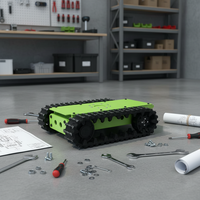 Sasis Tracked Listrik 24V Tugas Berat Industri dengan Motor Brushless, Kontrol Jarak Jauh, Daya Angkut 3 Ton untuk Pertanian dan Kargo Industri