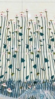 Nouveau Tissu en Dentelle Florale 3D en Maille Brodé pour Robe de Mariée en Tulle, Modèle 2026, Vente en Gros