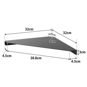Support de rangement <span class=keywords><strong>mural</strong></span> pour coin de salle de bain <span class=keywords><strong>sans</strong></span> trous Étagère suspendue triangulaire pour le mur - Product Image 5