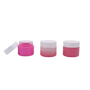 10ml 15ml 20ml 30ml 50ml 60ml 100ml Kosmetik leer Transparent rosa Glas benutzer definierte kleine Glas Glas Luxus glas Vorrats glas