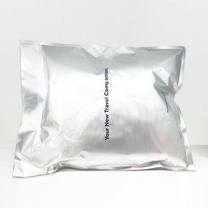 Custom Aluminum Foil Zipper Garment <strong>Bags</strong> Packaging <strong>Glossy</strong> Finished Plastic Clothing Silver Metallic Zip Lock <strong>Bags</strong> - Product Image 1