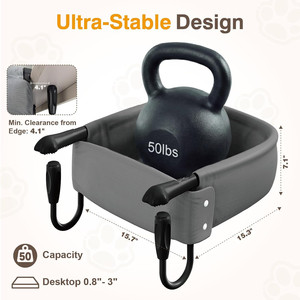Cama <span class=keywords><strong>de</strong></span> escritorio para gatos grandes <span class=keywords><strong>de</strong></span> hasta 22 kg, silla alta resistente para perros con alfombrilla lavable <span class=keywords><strong>de</strong></span> doble cara impermeable para escritorio <span class=keywords><strong>de</strong></span> juegos - Product Image 2