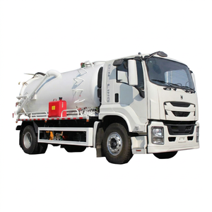 Camion de vidange et de nettoyage des égouts ISUZU RHD avec aspiration et jet d'eau, capacité 9000L eaux usées + 4000L eaux propres, camion de vidange des égouts - Product Image 1