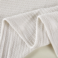 Couverture en coton ajourée tricotée pour bébé, couverture unie ajourée pour nouveau-né et enfant, couverture climatisation, gigoteuse
