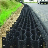 Route marque Geocell sol gravier grille pavage nid d'abeille béton sol brique ferme HDPE Geocell pour pente
