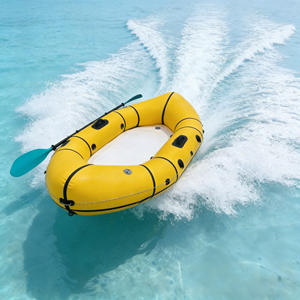Kayak <span class=keywords><strong>gonflable</strong></span> d'extérieur en PVC léger à fond rigide, bateau pneumatique pour 2 personnes, planche à pagaie de rafting - Product Image 6