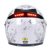 Casque de moto ouvert en ABS avec feux arrière LED de sécurité, certifié DOT, double visière, casque tout-terrain, vente en gros, usine AD