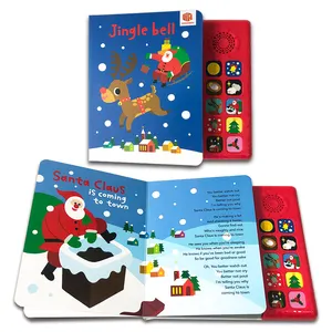 Hochwertige englische Lieder-Lese-Audio-Bücher Weihnachten Kinder Lernbücher zum Ton
