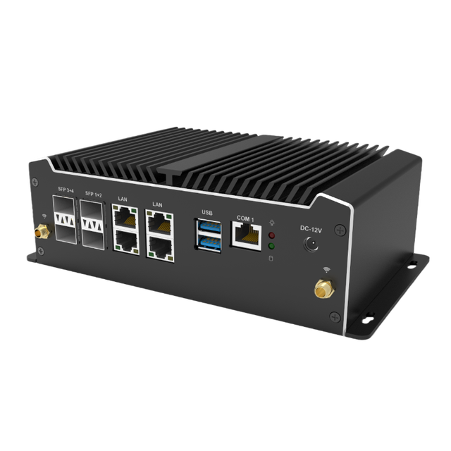 NEW Intel Atom Denverton C3758 Octa Core 2.20Ghz Mikrotik Firewall Router 4*RJ45 2.5GbE 4*SFP+ 10GbE Network Security Fanless