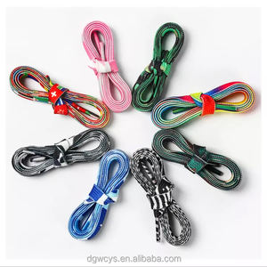 工場カスタムロゴブランドプラスチック先端ジャカード織りドローコードプリント文字靴ひもパーカー - Product Image 4