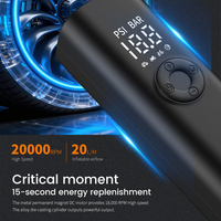 Multifunctional Digital Air Compressor-Auto Stop Car Tire Pump with Pressure Gauge ABS Material 12V for Bike Ball Inflatables