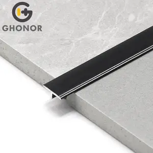 Tile Trims Foshan Aluminum Extrus Profil Decorative Manufacturer Aluminum Flat T Shaped Channel Molding Wall Edge Profile Tile Trim