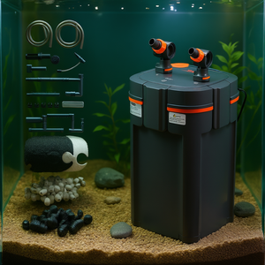 Ultra Quiet 264 Gph <b>Canister</b> Filter 11W Submersible For 75 Gallon Aquariums Plastic Modern Design - Product Image 2