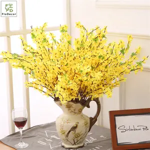 Fleur artificielle de <span class=keywords><strong>Forsythia</strong></span> en soie, jasmin <span class=keywords><strong>d</strong></span>'hiver jaune pour la <span class=keywords><strong>d</strong></span>écoration intérieure - Product Image 1