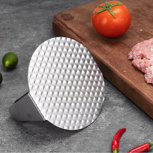 비 스틱 304 스테인레스 스틸 햄버거 버거 고기 패티 스테이크 핫도그 굽기를위한 고기 프레스 - Product Image 6