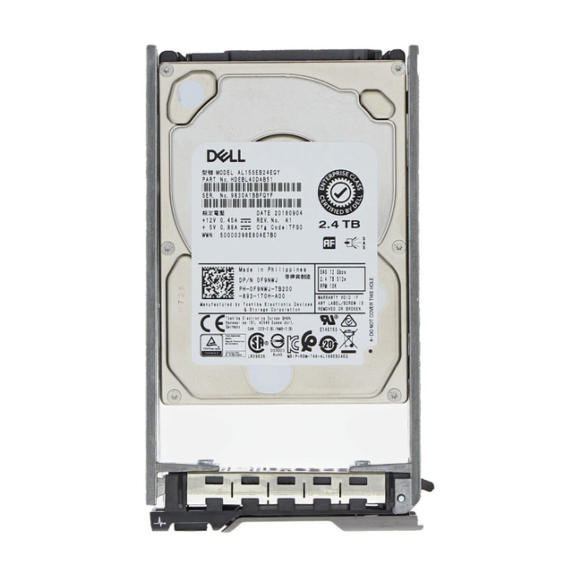 F9NWJ Brand New Server HDD 2.4TB SAS Hard Disk Drive 10K 2.5" 12G Hard Disk with Tray for Dell PowerEdge