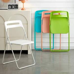 Silla plegable para adultos, silla de comedor con respaldo, portátil, sencilla, plegable, para uso en casa, oficina, dormitorio, ordenador - Product Image 3