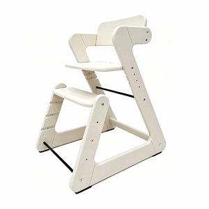 Chaise haute en bois réglable 3-en-1 pour bébé, idéale pour l'alimentation et les repas - Product Image 1