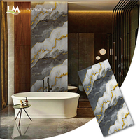 Panneau mural en PVC imperméable 3D effet marbre UV, panneau de décoration intérieure écologique, plaque en plastique colorée pour hôtel
