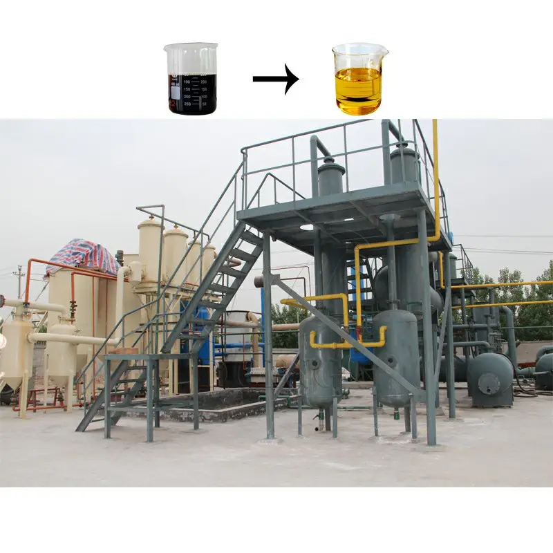 Máquina de destilación de aceite crudo a diésel, precio de fábrica, a la venta