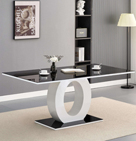 Meubles de maison, table de salle à manger rectangulaire ou carrée blanche, ensemble table et chaises de salle à manger