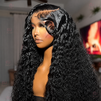 Perruque en cheveux humains vierges bruts péruviens 13x4 HD Lace Front sans colle pré-épilée Deep Wave Cuticle Aligned Double Drawn Vente en gros OEM