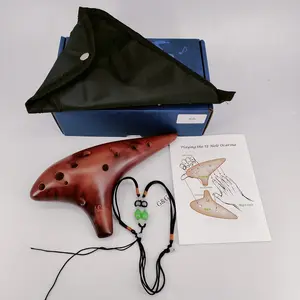 Schlussverkauf auf Lager Ocarina Musikinstrument Ocarina 12-Loch-Keramik-Tenor-Horn-Doppel-Ocarina