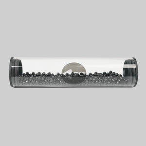 Tubo acrílico transparente, instrumento de percusión, agitador de arena con cuentas blancas y negras, agitador de mano para banda de percusión, actuación en vivo - Product Image 6