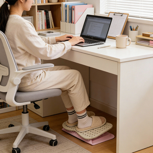 Repose-pieds ergonomique réglable à 6 niveaux, perforé et respirant, pour le bureau et la maison - Product Image 5