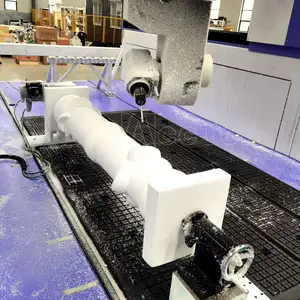 Mesin proses cetakan busa EPS menggunakan 5 sumbu CNC Router 3D bagian aluminium kayu mesin penggilingan