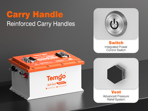 Batería de Litio para Carro de Golf de 51.2V con Carcasa de Metal SPCC, 36V 48V 72V 100Ah 150Ah 200Ah 300Ah LiFePO4, OEM/ODM, 5 Años de Garantía - Product Image 4