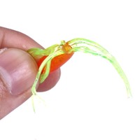 Tube tubulaire creux ver sous appât mou 4.5cm simulation de poulpe crochet en plomb appât souple adapté à la tête de gabarit