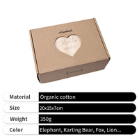 Coffret Cadeau Personnalisé pour Bébé Nouveau-né avec Animaux (Lion, Lapin, Ours, Cerf, Dinosaure, Éléphant) - Grande Boîte avec Emballage Cadeau