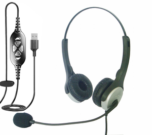 Binaural cuộc gọi trung tâm USB-A tai nghe với <span class=keywords><strong>Mic</strong></span> hoặc USB C kết nối cho máy tính PC máy tính xách tay OEM nhà máy - Product Image 2