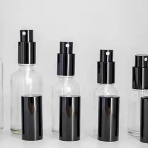 1 oz <b>Dropper</b> Glass Cosmetic Pipette <b>Bottle</b> 30ml Round Matte clear Amber Serum <b>Bottles</b> with Rose Gold Screw Lid - Product Image 5