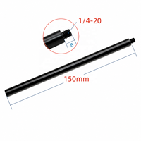 Tige d'extension universelle en aluminium, bas de tige femelle 1/4 pouce, haut de tige mâle 1/4 pouce, pour trépieds et perches, allongement pour équipement photographique