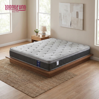 Matelas hybride en velours doux de style nordique LOONGFUNG, mousse écologique haute densité et ressorts ensachés 5 zones, livré en boîte, pour hôtel et usage domestique