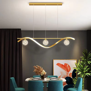 Lustre LED Nordique Moderne, Suspension Créative à Boule de Verre pour Îlot de Cuisine, Salle à Manger, Café, Bar, Déco Luminaire Suspendu Doré - Product Image 5