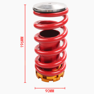 สปริงโช้คอัพ Civic Coilover ขนาด 196 มม. x 90 มม. สีแดง ทำจากเหล็ก สำหรับการปรับปรุงและอัปเกรด - Product Image 1