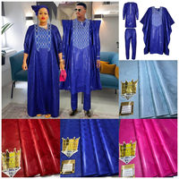 Tissu Bazin Riche africain à imprimé floral doux, tissé, 100% coton, pour vêtements et robes