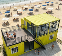 Maison conteneur verte directement de l'usine, maison préfabriquée, maison mobile, structure en acier portable, bureau-cabine avec terrasse sur le toit, vente en gros