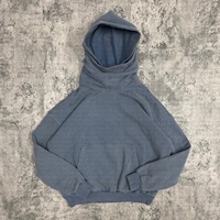Sweatshirts pullover personnalisés de qualité supérieure sweats à capuche en coton éponge français surdimensionnés vierges en détresse masqués avec pierre lavée à l'acide pour hommes