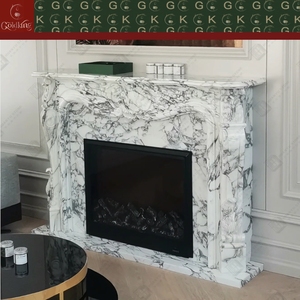 <span class=keywords><strong>Chimenea</strong></span> de Mármol Blanco Arabescato GOLDKING, con Vetas Blancas, para Sala de Estar, Interiores de Lujo, Vestíbulo de Hotel - Product Image 2